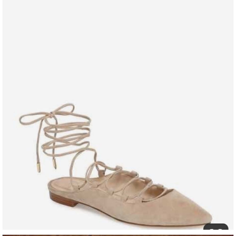 Marc Fisher Sabrina Lace Up Ballerina Flats 9M